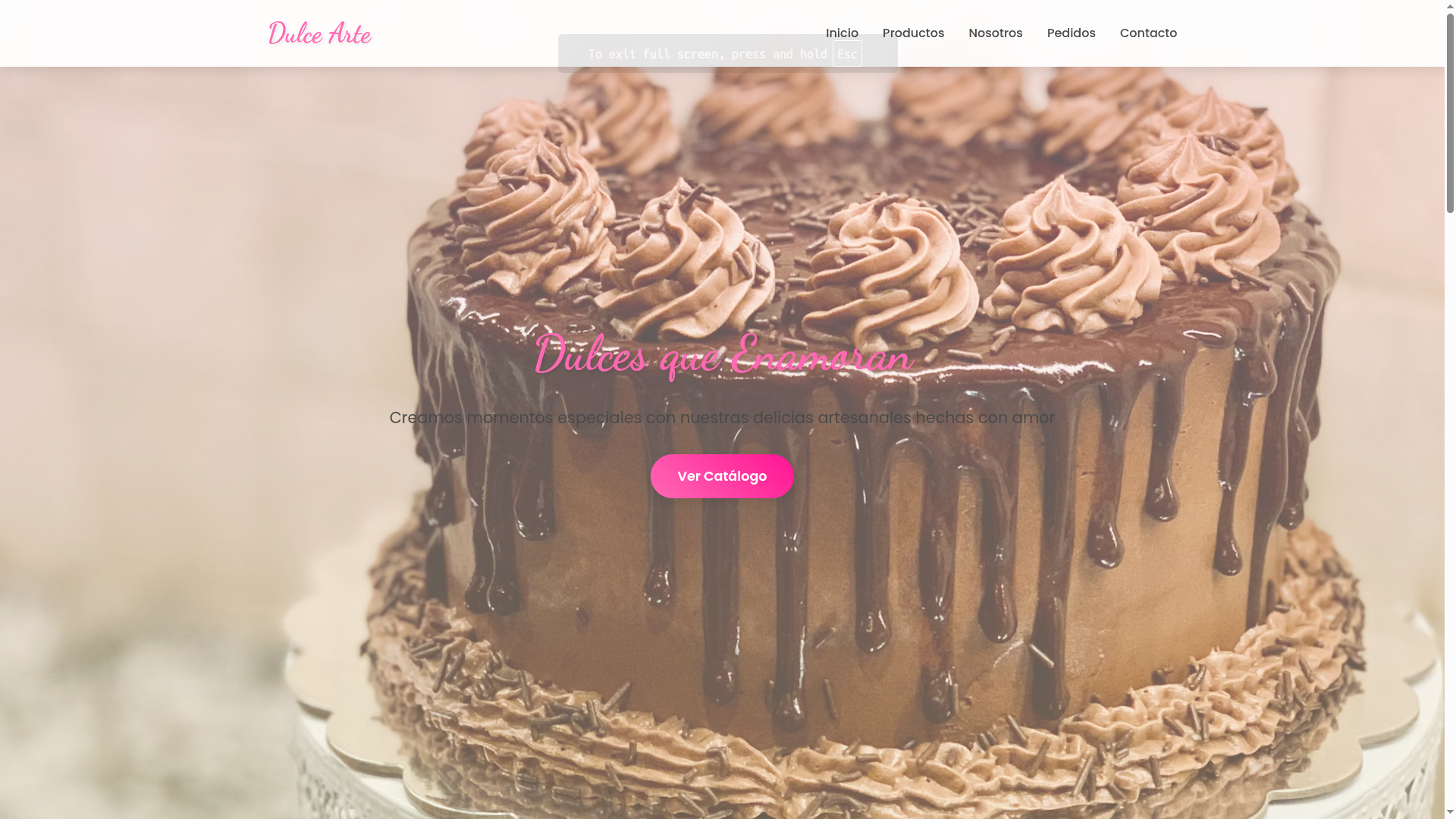 Ejemplo de web para pastelería