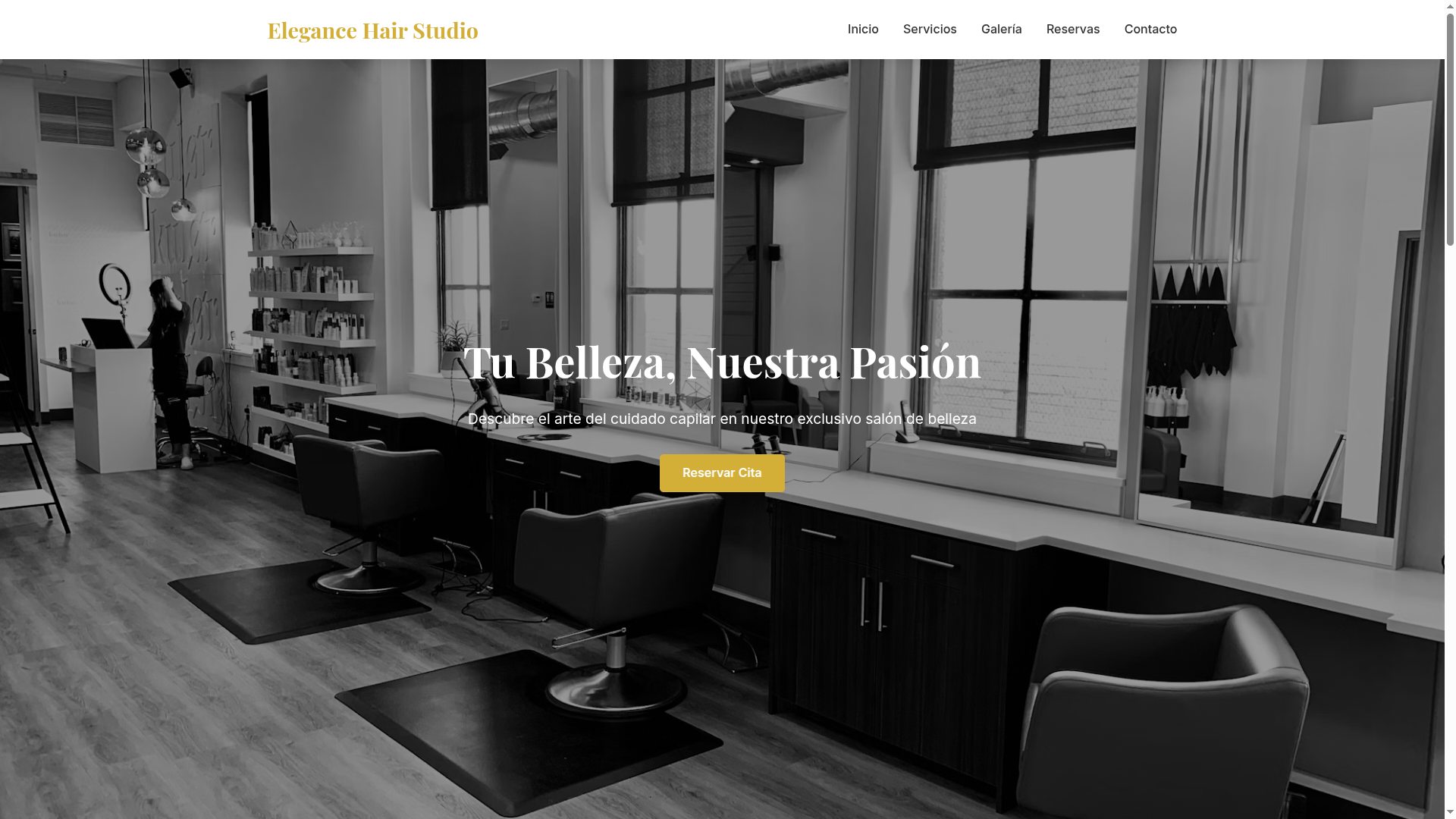 Ejemplo de web para peluquería